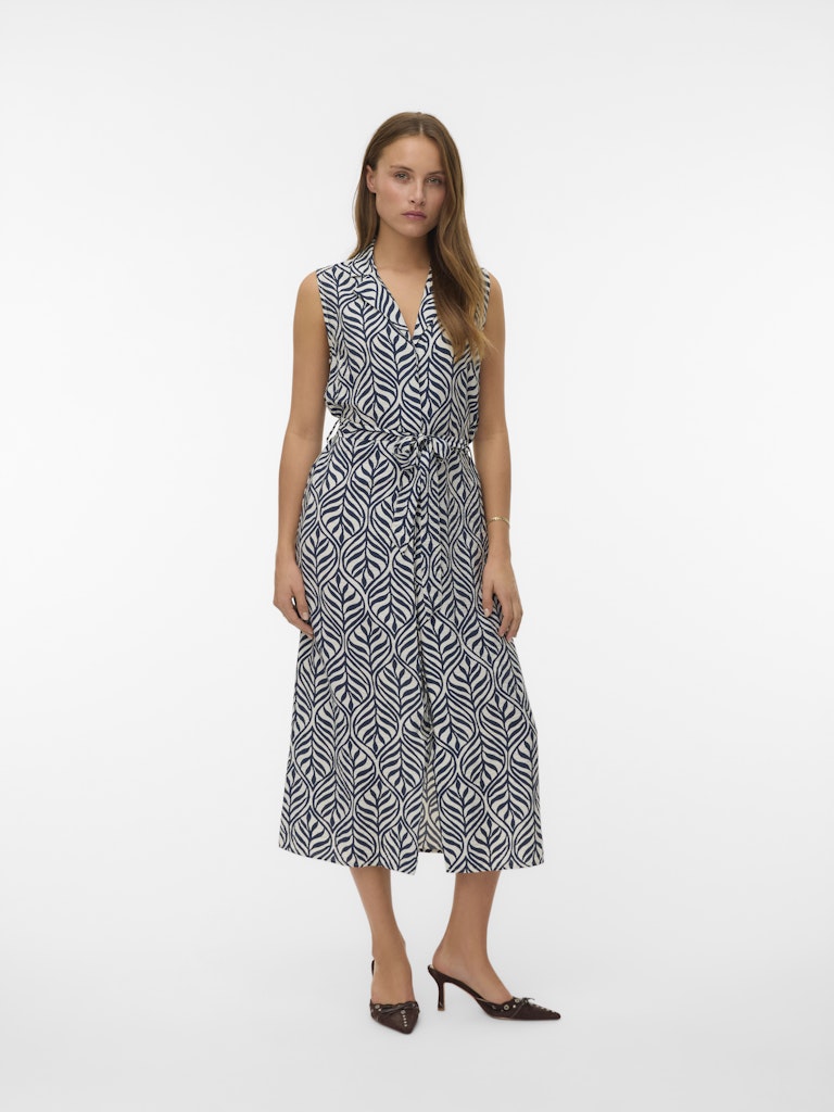 Abito smanicato fantasia