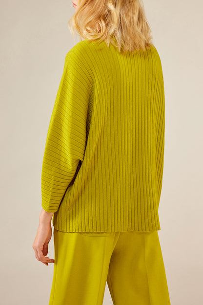 Maglia over coste piatte