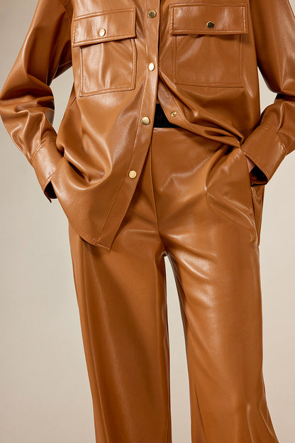 Pantaloni cintura contrasto