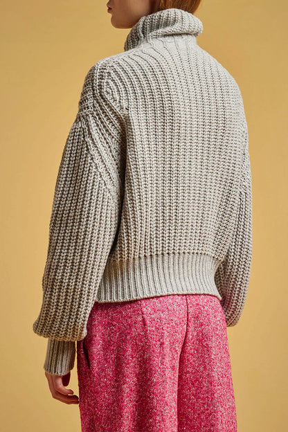 Cardigan lupetto bottoni