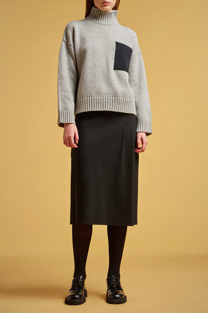 Lupetto tasca contrasto