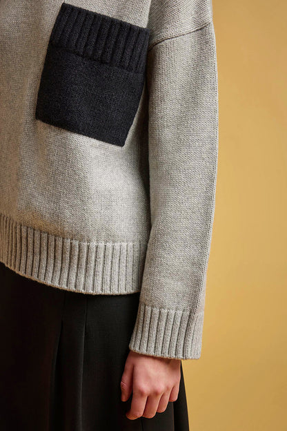 Lupetto tasca contrasto