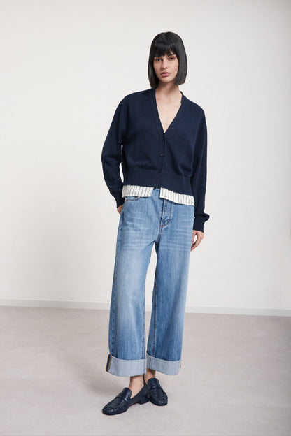 Cardigan finto sotto