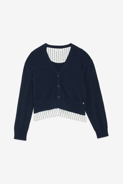 Cardigan finto sotto