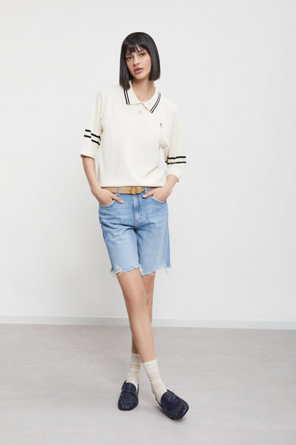 Polo maniche 3/4 contrasti