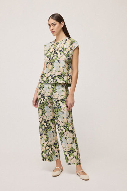 Pantaloni fantasia fiori
