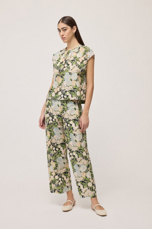 Pantaloni fantasia fiori