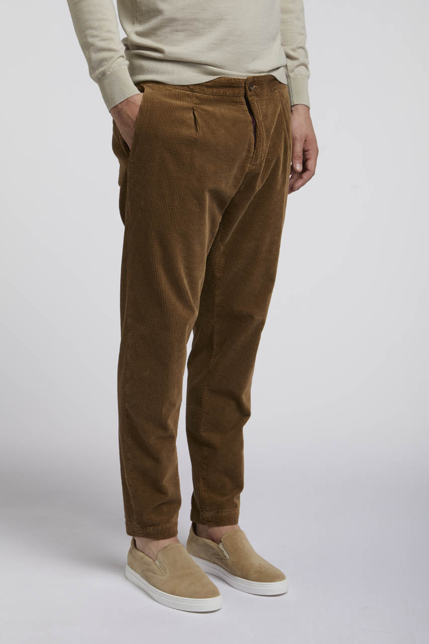 Pantaloni velluto coulisse