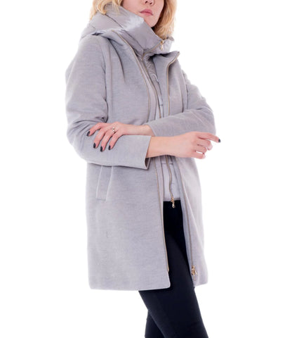 Giaccone finto interno cappuccio