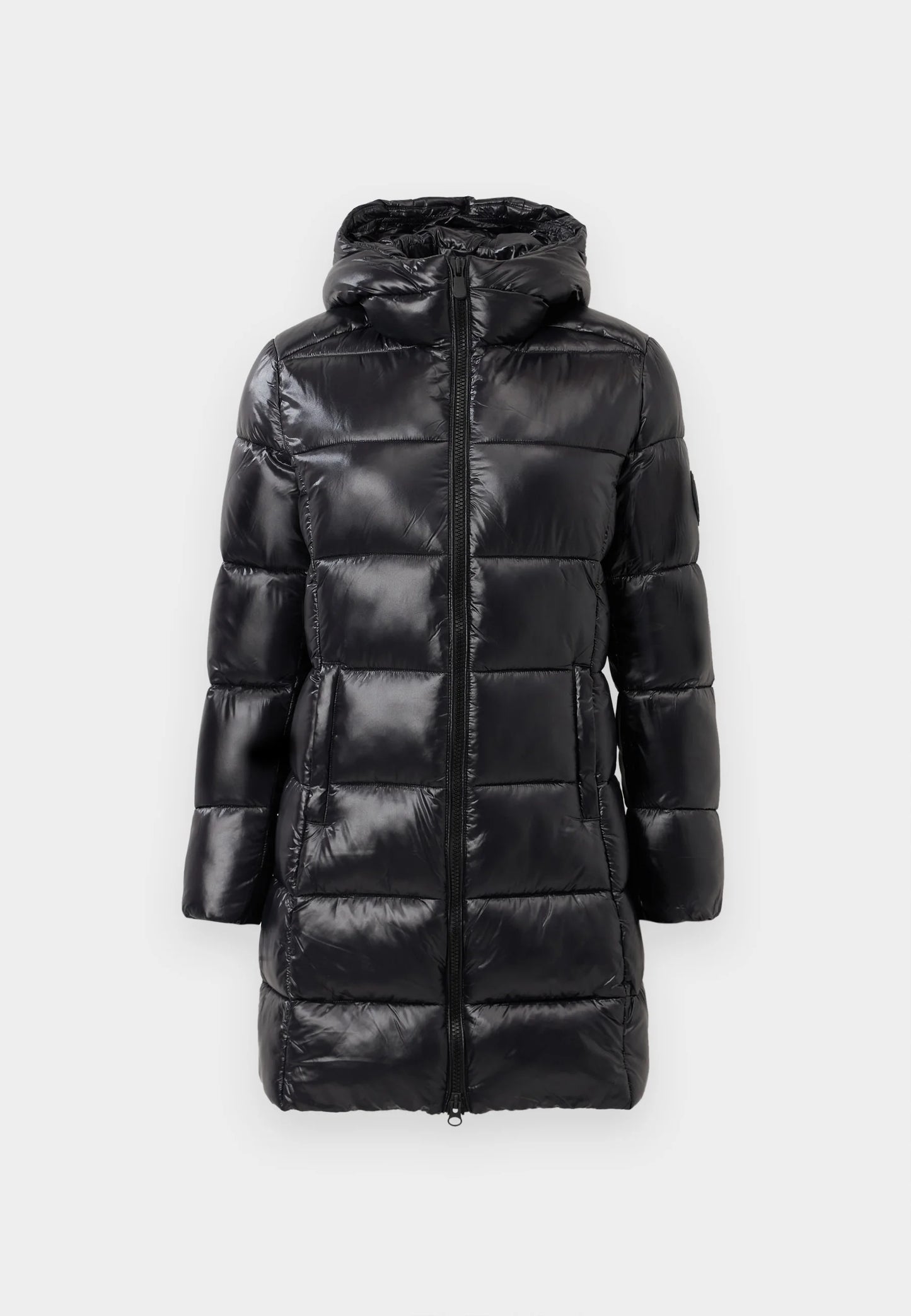 Piumino lungo cappuccio