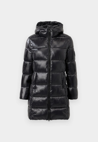 Piumino lungo cappuccio