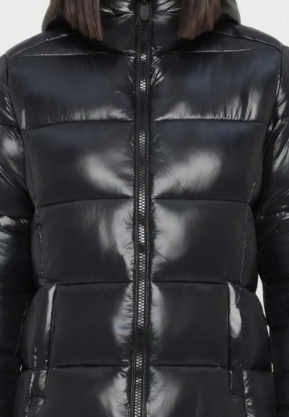 Piumino lungo cappuccio