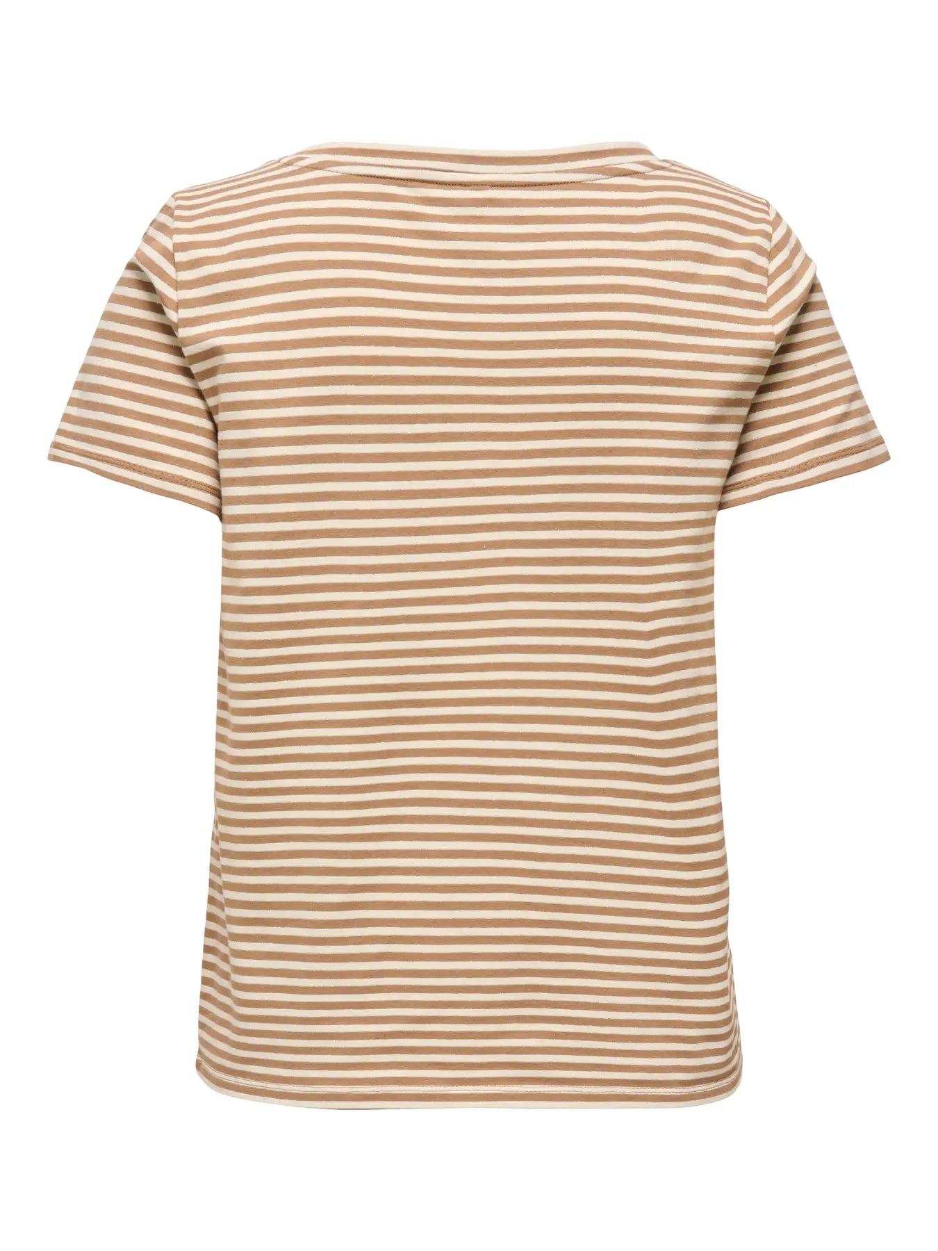 T-shirt scollo V righe