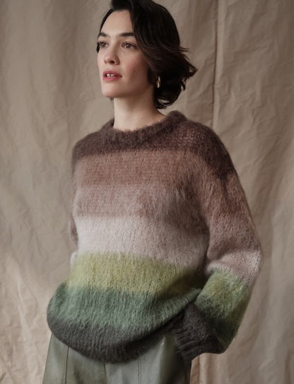 Maglia girocollo riga mouline