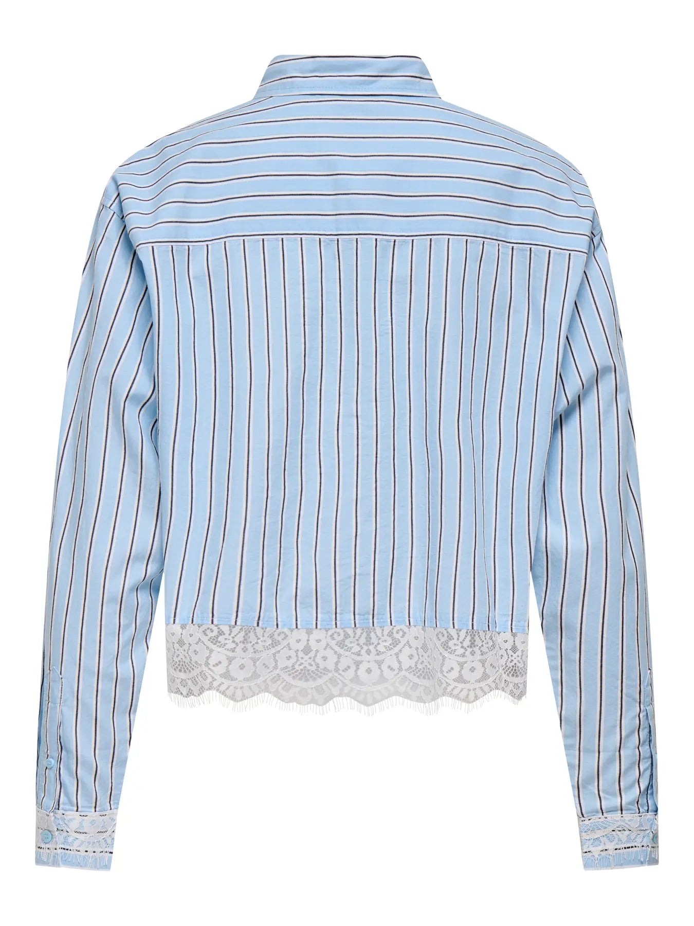 Camicia righe fondo pizzo