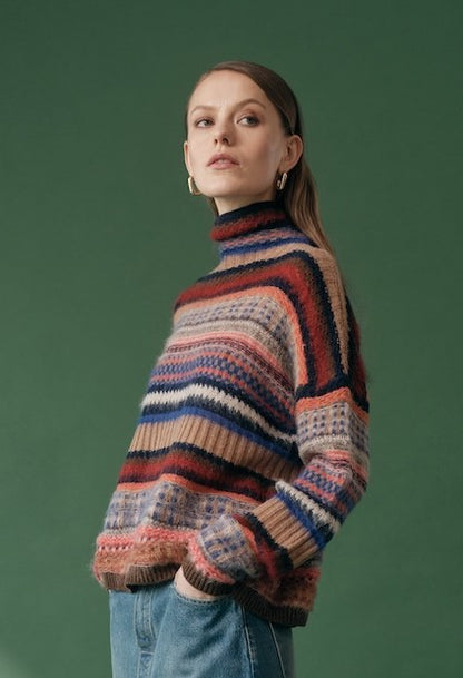 Maglia cratere jacquard