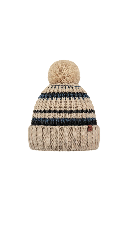 Cuffia righe pon pon