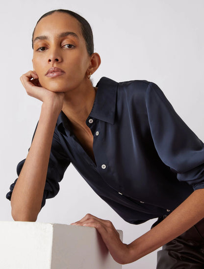 CAMICIA RASO MANICHE LUNGHE