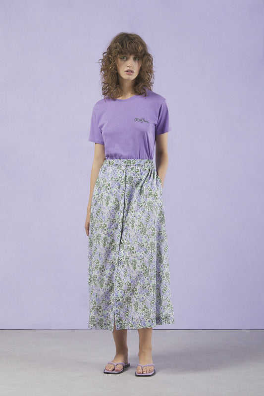 Gonna fiori elastico