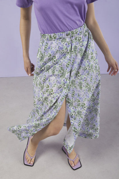 Gonna fiori elastico