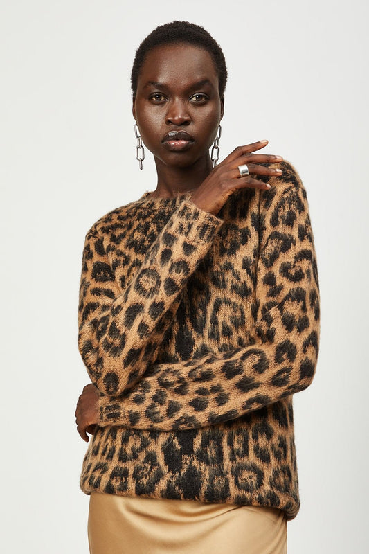 MAGLIA ANIMALIER GIROCOLLO