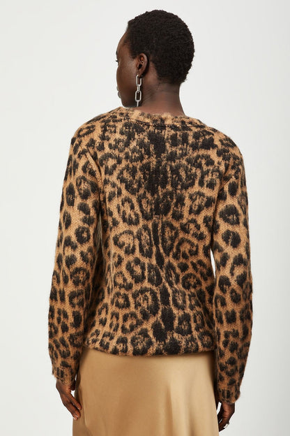 MAGLIA ANIMALIER GIROCOLLO