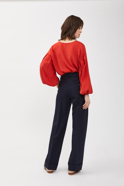 PANTALONI DRITTI RISVOLTO