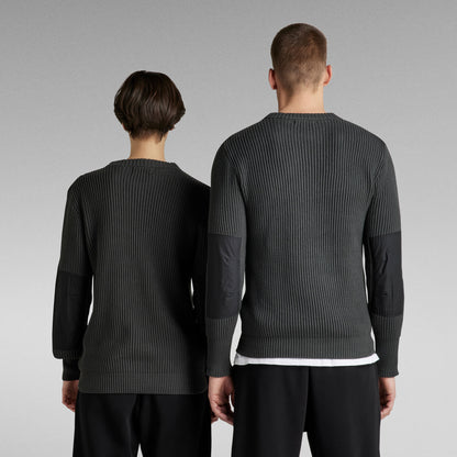 MAGLIA INSERTI TESSUTO