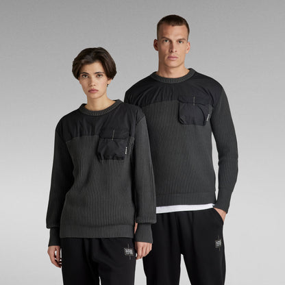 MAGLIA INSERTI TESSUTO