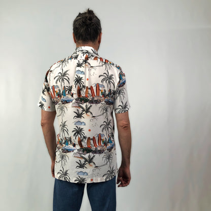 CAMICIA MEZZE MANICHE SURF/PALME