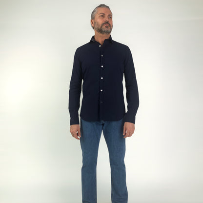 CAMICIA COLLO FRANCESE SEERSUCKER