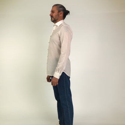 CAMICIA COLLO FRANCESE SEERSUCKER