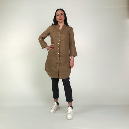 CAMICIA OVER COREANA LINO