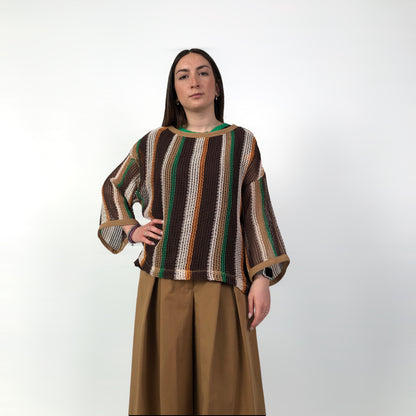 MAGLIA FILET MULTICOLORE