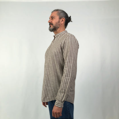 CAMICIA COREANA RIGHE SOTTILI