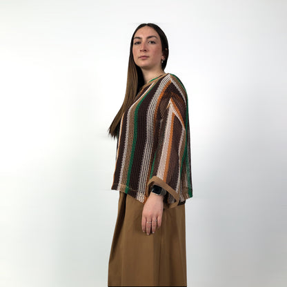 MAGLIA FILET MULTICOLORE