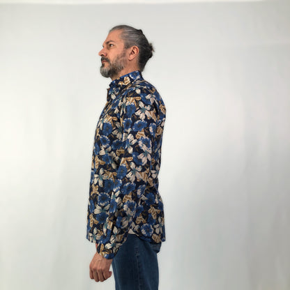 CAMICIA MANICHE LUNGHE FIORI GRANDI