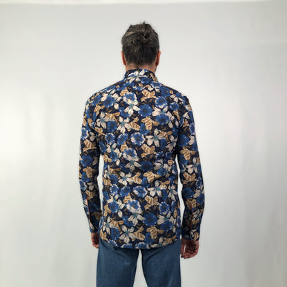 CAMICIA MANICHE LUNGHE FIORI GRANDI