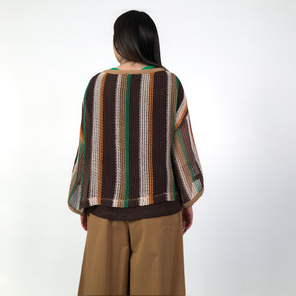 MAGLIA FILET MULTICOLORE