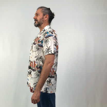 CAMICIA MEZZE MANICHE SURF/PALME