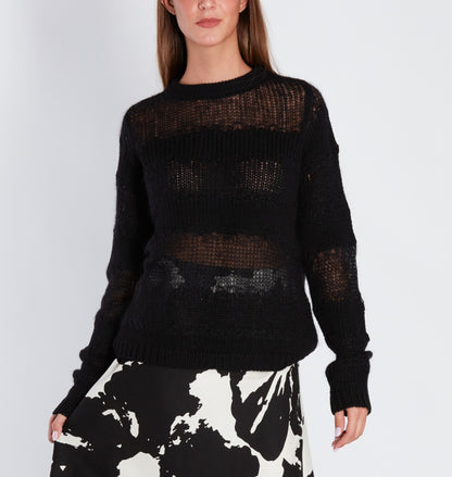 MAGLIA MOHAIR EFFETTO RETE