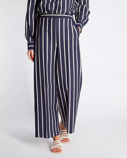 Pantaloni ampi rigati